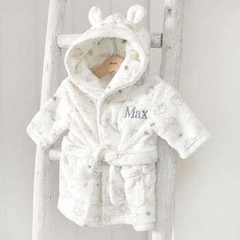 Personalised Elephant Rainbow Dressing Gown With Ears, 3 of 8