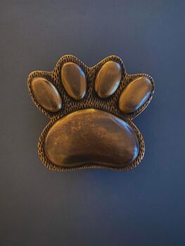 Brass Dog/Cat Paw Door Knocker Heritage Finish, 2 of 2