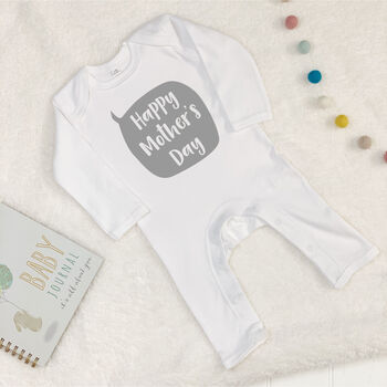 Happy Mothers Day Speech Bubble Baby Grow, 6 of 7