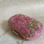 Hot Pink Oval Velvet Clutch, thumbnail 7 of 10