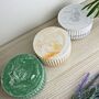 Emerald Green Wide Ridged Storage Pot With Lid, thumbnail 7 of 7