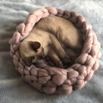 Handmade Crochet Cat Basket, 4 of 7