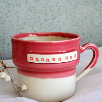 Pink Ceramic Nannas Mug Granny Gift, 3 of 4