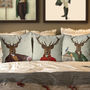 Deer With Bamboo Cage Decorative Cushion, thumbnail 4 of 4