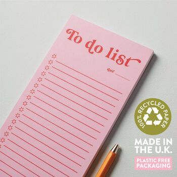 To Do List Pad | Pink And Red, 4 of 5