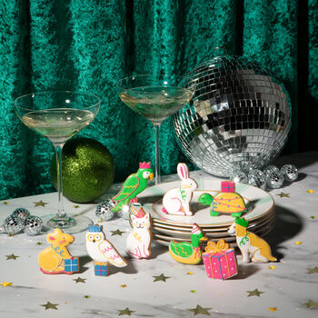 Biscuiteers Hand Iced Christmas Party Animals Biscuit Tin, 2 of 4
