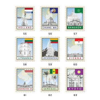 Personalised Travel Stamp Print, 8 of 12