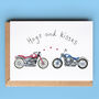 'Hogs And Kisses' Biker's Valentine Card, thumbnail 1 of 2