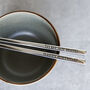 Personalised Luxury Silver Tone Stainless Steel Chopsticks, thumbnail 3 of 4