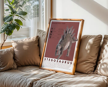 Dinosaurs Herbivore Series Set Of Five Art Prints, 4 of 11