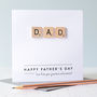 Personalised Dad Wooden Scrabble Card, thumbnail 2 of 2