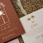 Boho Palm Wedding Invitation Suite, thumbnail 8 of 12