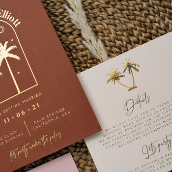 Boho Palm Wedding Invitation Suite, 8 of 12