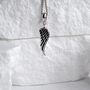 Sterling Silver Angel Wing Charm, thumbnail 1 of 7