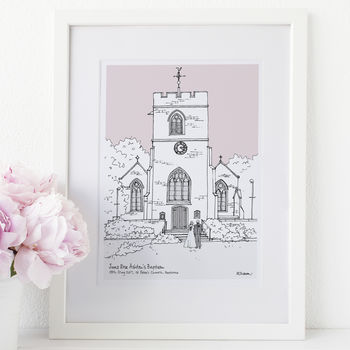 Personalised Wedding Or Christening Venue Portrait, 2 of 12