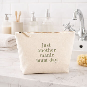Personalised Makeup Travel Bag Gift For Mum Manic Mum Day, 4 of 8