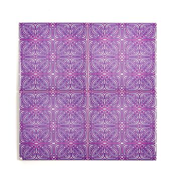Pink Purple Geometric Rhododendron Flower Tiles, 8 of 12