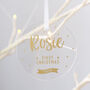 Personalised First Christmas Acrylic Decoration, thumbnail 1 of 5