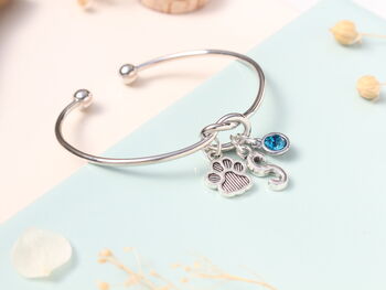 Personalised Paw Print Silver Bracelet Dog Lovers Gift, 6 of 10