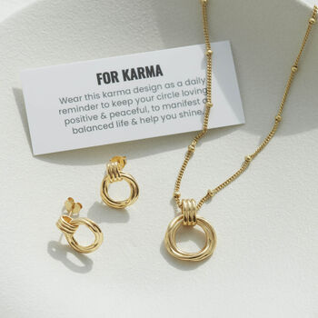 Karma Necklace Silver Or 18ct Gold Vermeil, 7 of 8