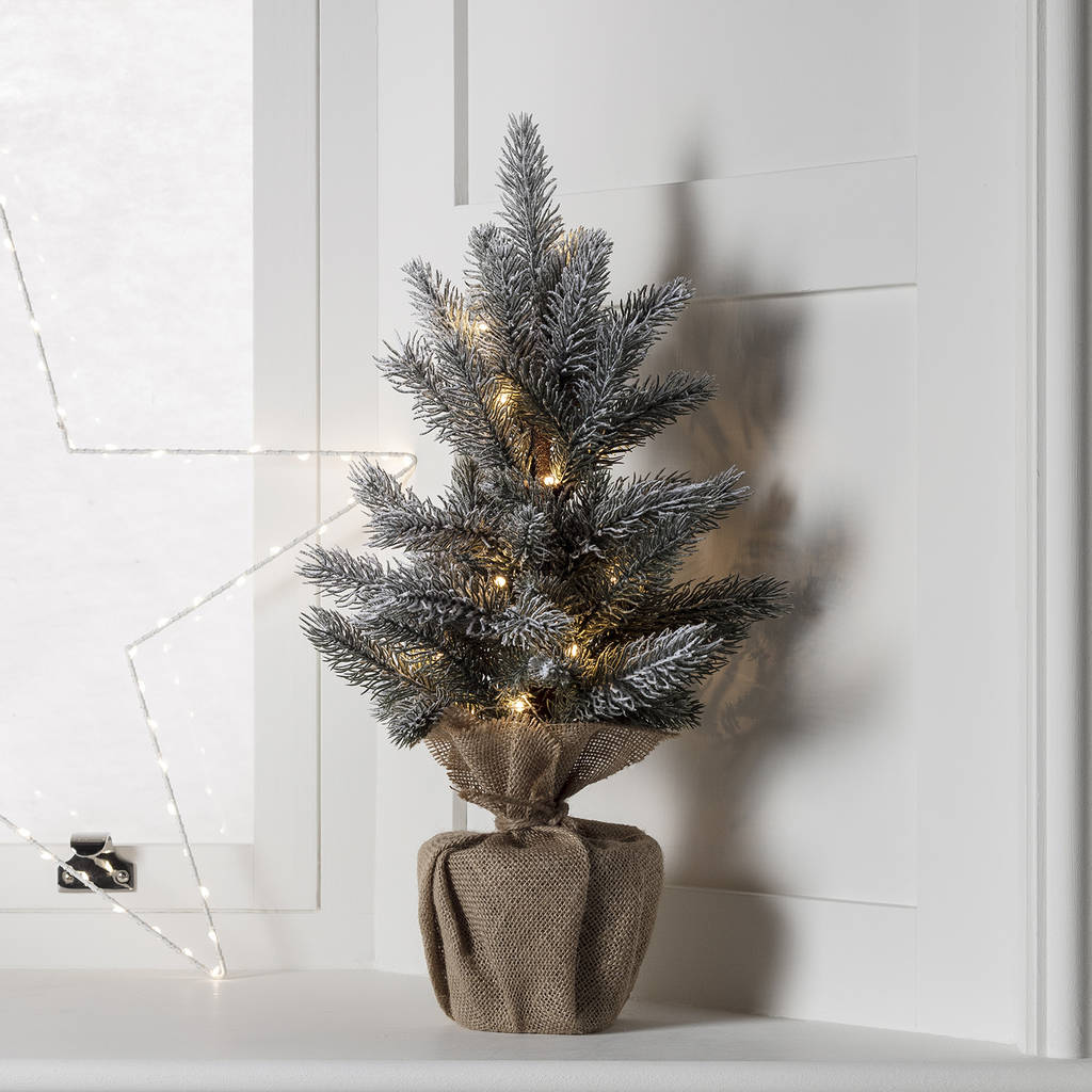 Aspen Pre Lit Mini Frosted Artificial Christmas Tree By Lights4fun