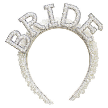 Pearl Embellished Bride Headband, 2 of 2