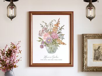 Digital Download Birth Month Flowers In Vase Print, 2 of 4