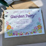 Floral Party Invitations Plain Or Plantable Card, thumbnail 3 of 4
