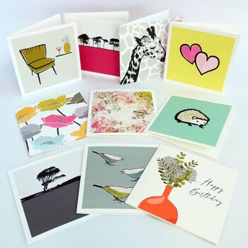 Luxury Box Set Of 20 Mixed Contemporary Greeting Cards, 3 of 3