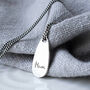 Men's Silver Paddle Fingerprint Necklace, thumbnail 2 of 7