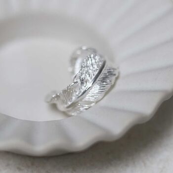 Sterling Silver Feather Ring, 5 of 9