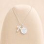 Personalised Tiny Sterling Silver Pearl Cross Pendant Necklace, thumbnail 6 of 10