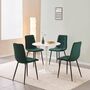 Modern Velvet Dining Chair Set: Upholstered Kitchen, thumbnail 4 of 6