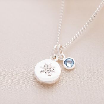 Crystal Star And Birthstone Personalised Necklace, 5 of 12