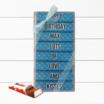 Personalised Football Kinder Chocolate Gift, 2 of 7