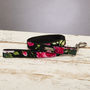 The Chelsea Pink And Black Floral Dog Lead, thumbnail 1 of 3