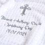 Personalised White Honeycomb Blanket For Christening, thumbnail 6 of 8