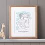 Personalised Welcome Sketch For New Baby And Parents, thumbnail 2 of 7
