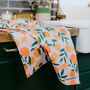 Sevilla Oranges Organic Cotton Tea Towel, thumbnail 1 of 7