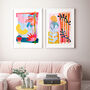 Colourful Abstract Leaf Print Set, thumbnail 6 of 11