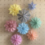 Yellow And White Stripy Paper Fan Decoration Kit, thumbnail 3 of 5
