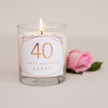 40th Birthday Personalised Candle Gift, 3 of 6