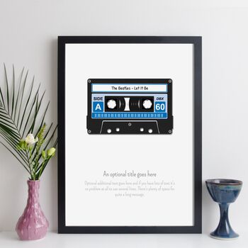 Personalised Cassette Tape Print, 3 of 10