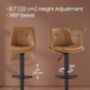 Set Of Two Bar Stools Swivel Chairs Synthetic Leather, thumbnail 6 of 12