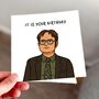 Funny Deadpan Birthday Card – Minimalist Office Design, thumbnail 1 of 6