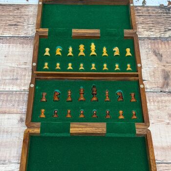 Wooden Chess Set Family Board Game, 3 of 5