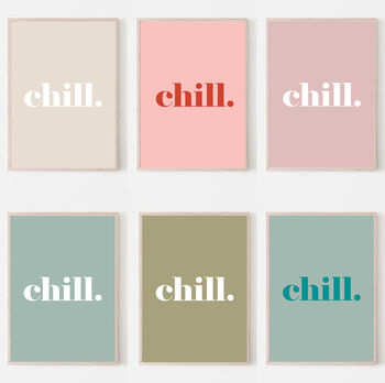 Chill Bold Typographic Word Art Print, 5 of 7