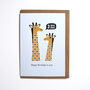 Giraffe Third Birthday Card Age Three, thumbnail 2 of 2