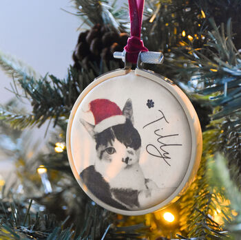 Personalised Pet Portrait Christmas Decoration, 2 of 7