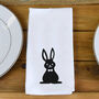 Easter Bunny Rabbit Silhouette Napkin, thumbnail 4 of 7